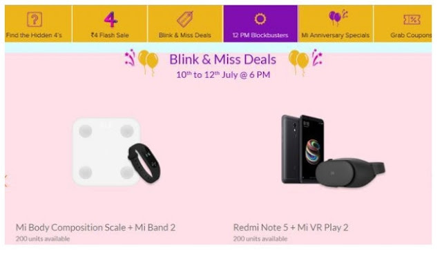 Xiaomi Mi 4th Anniversary Sale: 4 रुपये में रेडमी नोट 5 प्रो, मी टीवी खरीदने का मौका xiaomi 4rd mi anniversary rs 4 flash sale