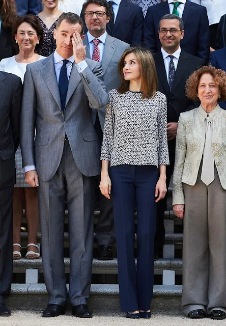 Queen Letizia and King Felipe attended an audiences with the Board of the Foundation Spanish Committee of United World Colleges