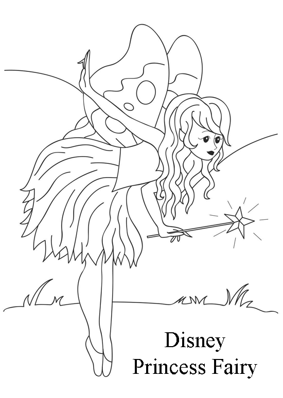 Disney Princess Fairy Coloring Pages To Kids