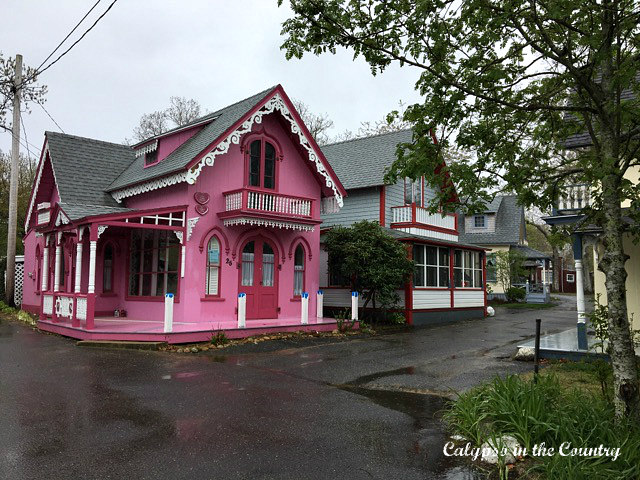 Pink Gingerbread Cottage in Oak Bluffs