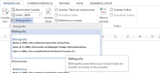 referenciar trabajos escritos microsoft word