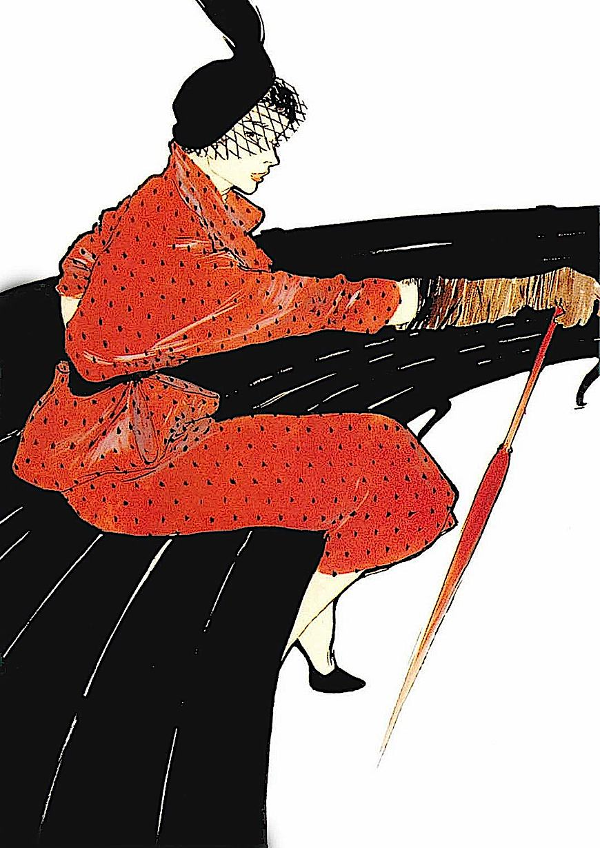Rene Gruau a fashion illustration by Rene Gruau