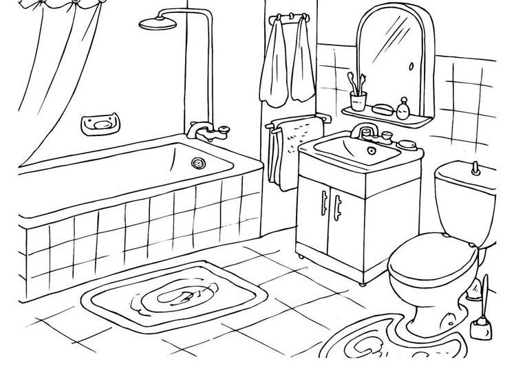 Glitter Bathroom drawing and coloring Pages For Kids  Kamar Mandi Halaman  Mewarnai  Bé học tô màu  YouTube