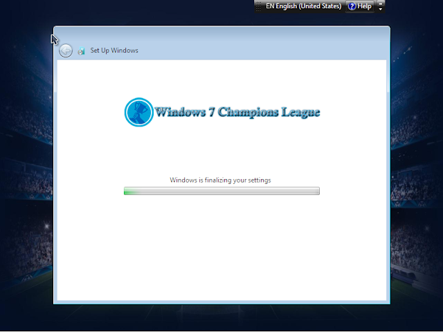 احدث نسخ ويندوز7 المعدلة خصيصا لمحبى الكوره والدورى الاروبى لعام 2018 Windows 7 Champions League