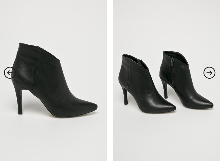Botine negre elegante ieftine cu toc inalt de iarna cu fermoar Botine negre elegante ieftine cu toc inalt de iarna cu fermoar