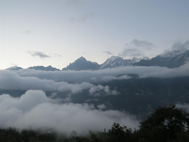 Early morning view from Hotel at Kalpa Early morning view from Hotel at Kalpa