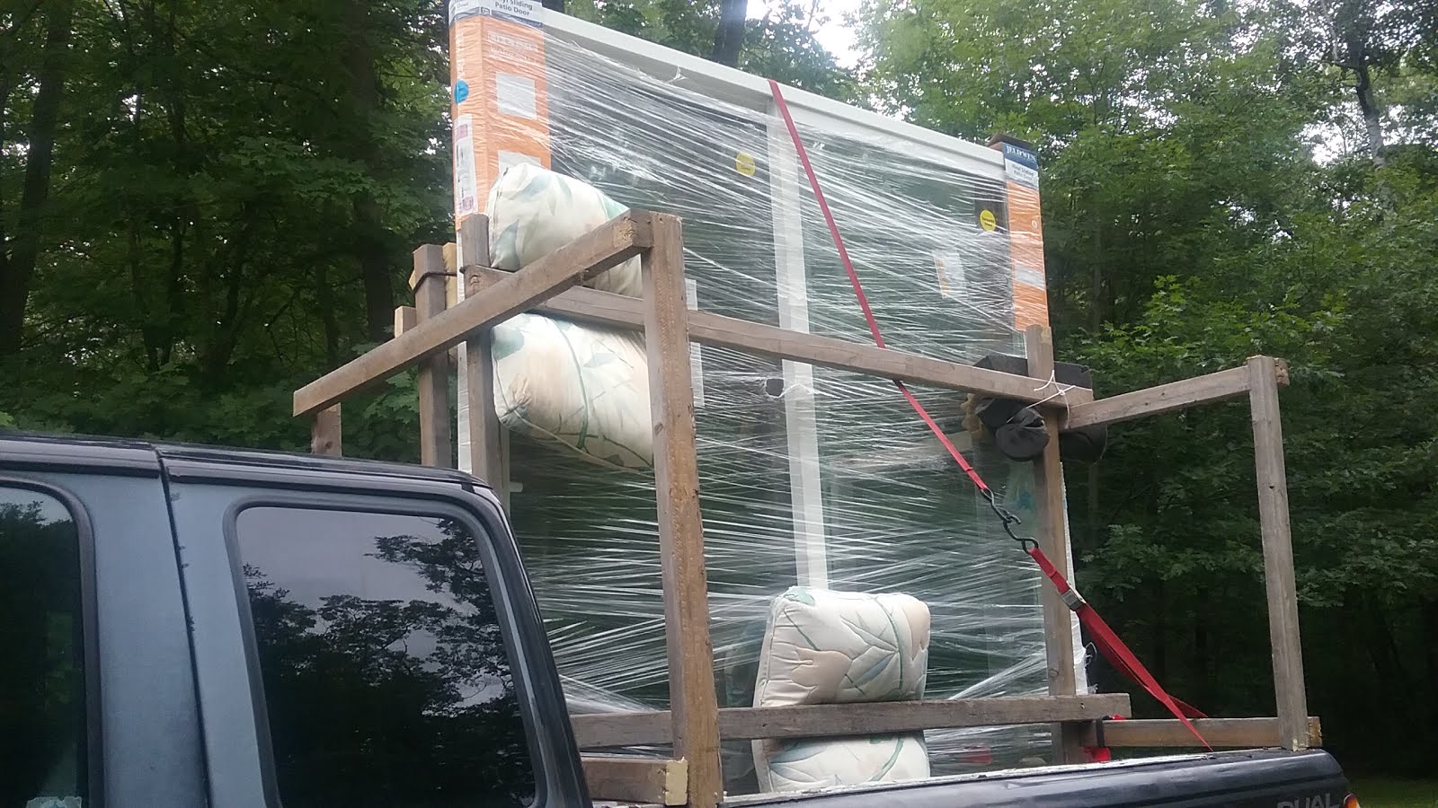 Ecstatic Ascension Haul a Sliding Glass Door with a Pickup Truck