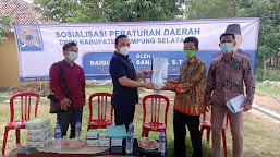 Baiquni Aka Sanjaya Anggota DPRD Lampung Selatan Sosialisasikan Perda No 05 Tahun 2020