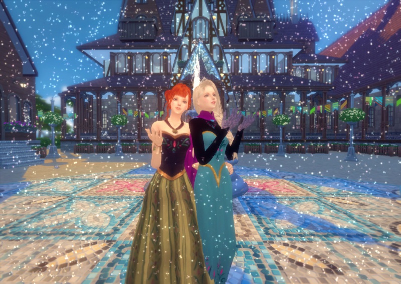 Sims4 アナと雪の女王 エルサとアナ Sims4 Ss Cas