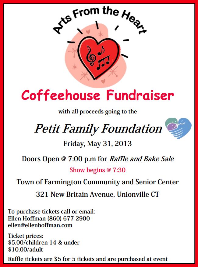 CHASING JUSTICE Petit Family Foundation Coffee House Event in May!