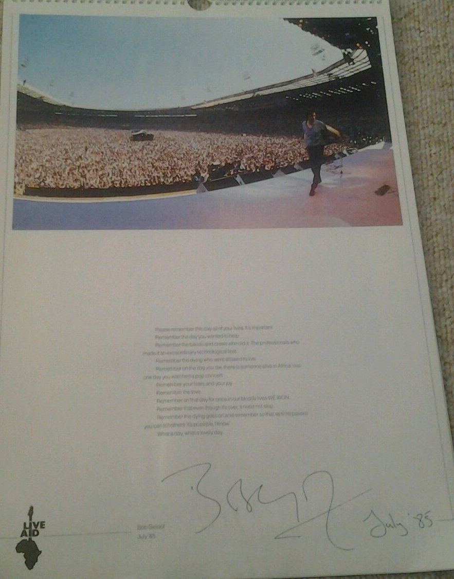 Top Of The Pop Culture 80s Live Aid Calendar 1986