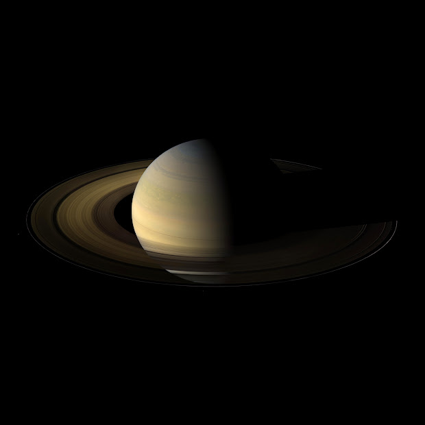Cassini Orbiter view of Saturn and Rings: the Rite of Spring!