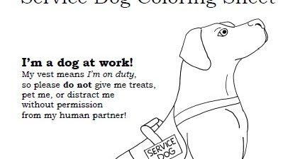Dr. Chuck: Free Service Dog / Working Dog Coloring Sheet!