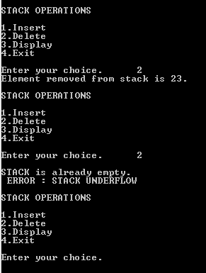 Coding Corner: Data Structures - Cpp Program to implement stack operations