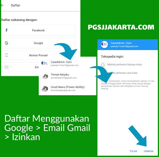 Aktivasi Pendaftaran Akun Tokopedia Melalui Aplikasi