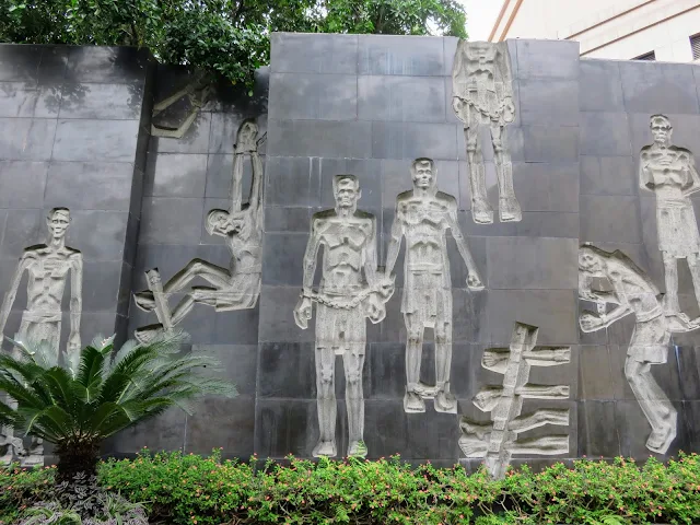 Artwork at Hỏa Lò Prison (aka the Hanoi Hilton) in Vietnam