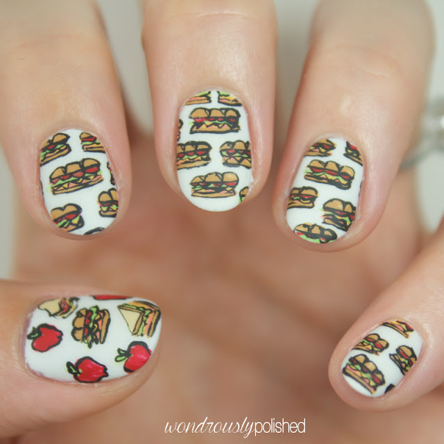 sandwich nail art