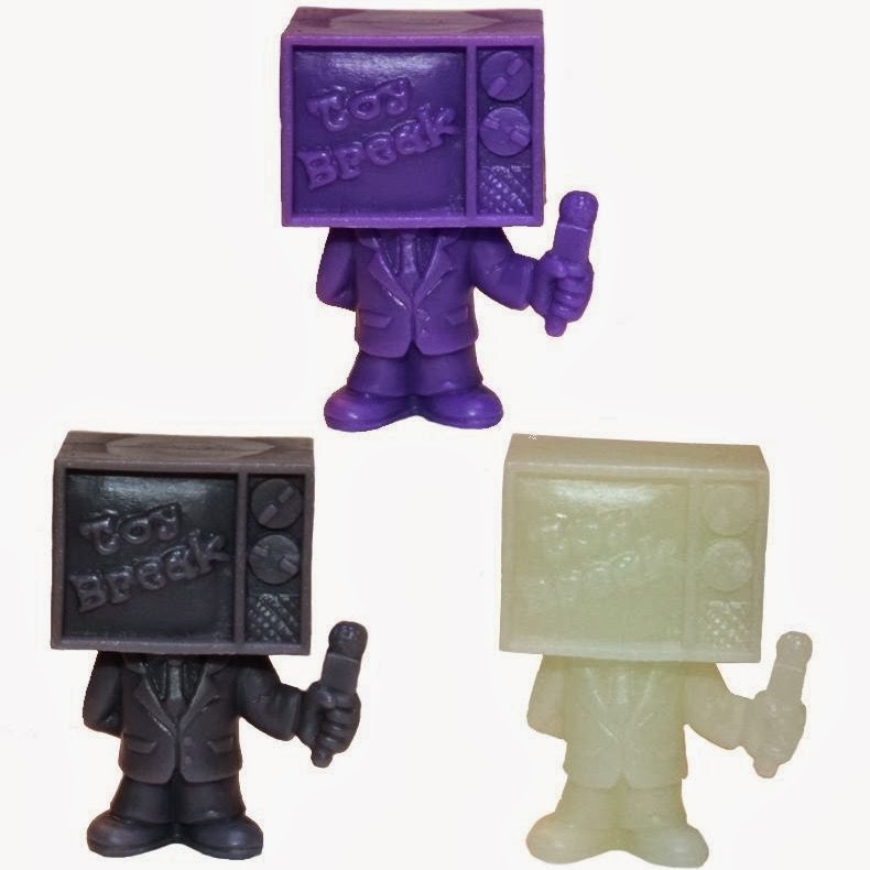 Toy Break PVC 1.5″ Mini Figure by October Toys - Purple, Grey & Glow in the Dark Colorways
