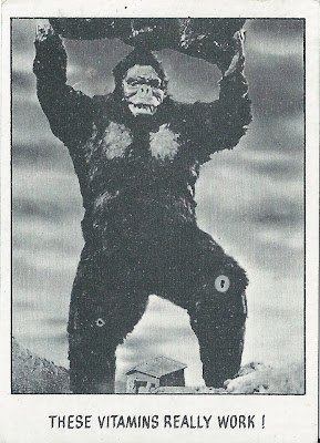 the sphinx: "You'll Die Laughing" Godzilla cards (1973)