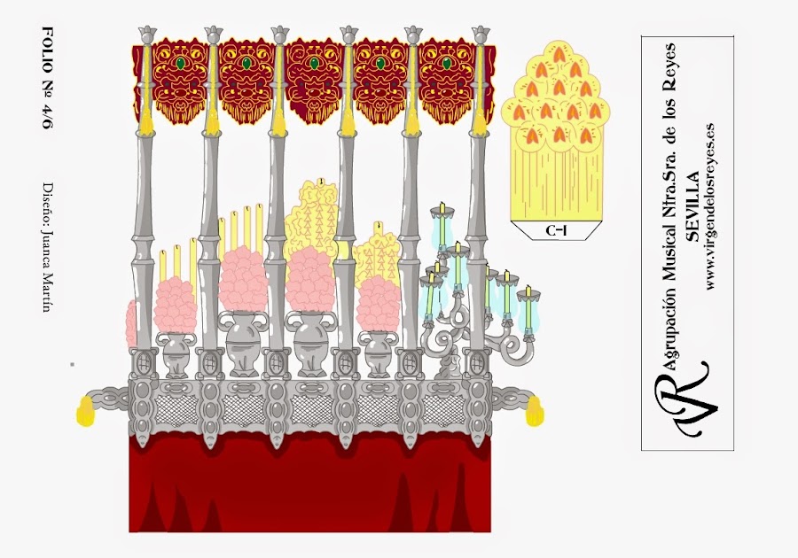 PASO DE PALIO SEMANA SANTA RECORTABLE PARA NIÑOS. | Manualidades