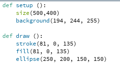 Processing in Python Mode: BASICS & CIRCLE