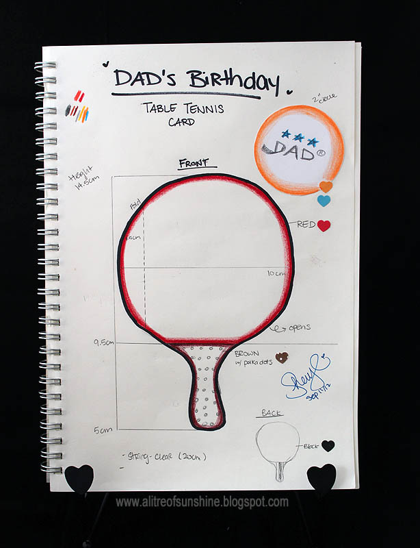 a litre of sunshine Table Tennis Birthday Card