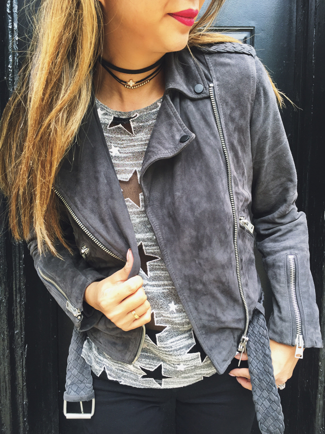 T&J Designs All Star Tee, All Saints Moto Jacket T&J Designs All Star Tee, All Saints Moto Jacket