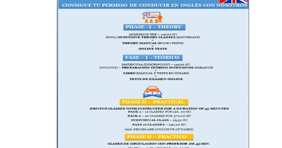 Autoescuela San Javier GET YOUR DRIVING LICENSE IN ENGLISH WITH US