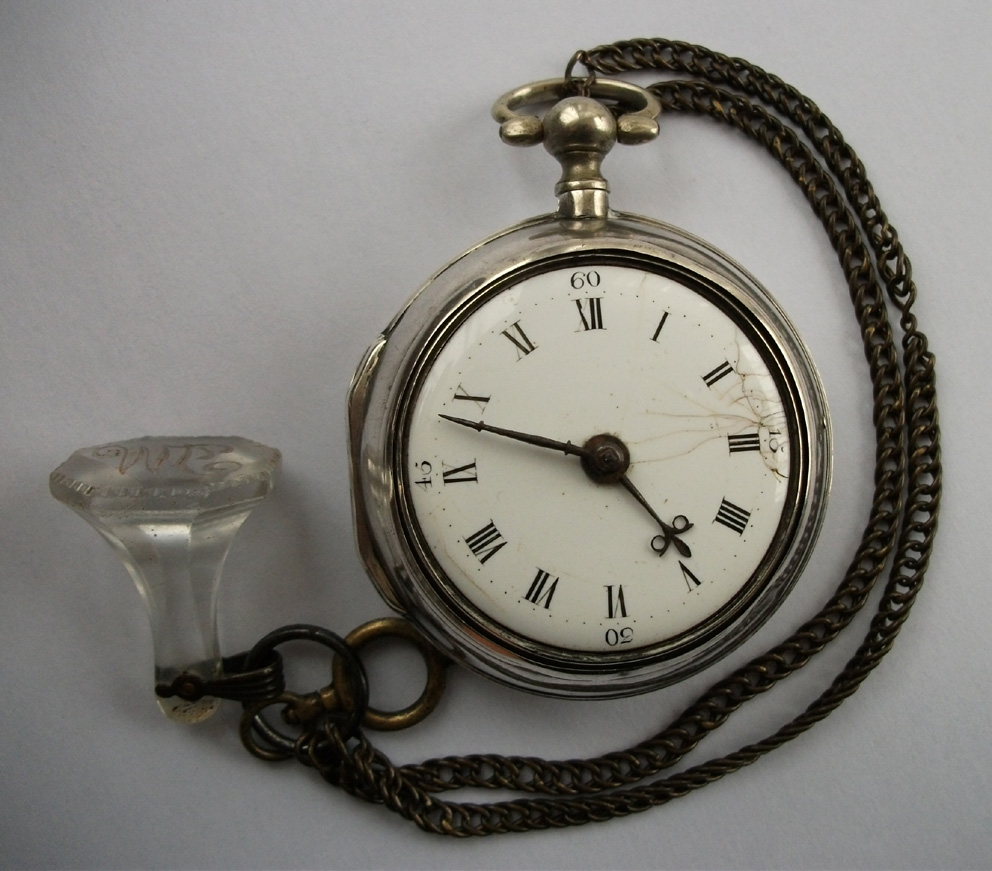 Antique Victorian era sterling silver cased fusee pocket watch