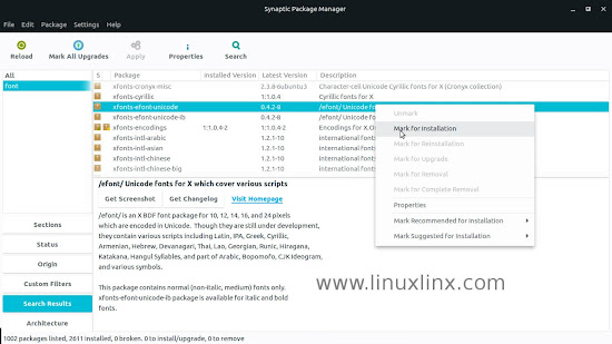 install fonts on Ubuntu using Synaptic Package Manager install fonts on Ubuntu using Synaptic Package Manager