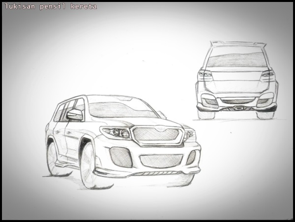 Lukisan Pensil Kereta