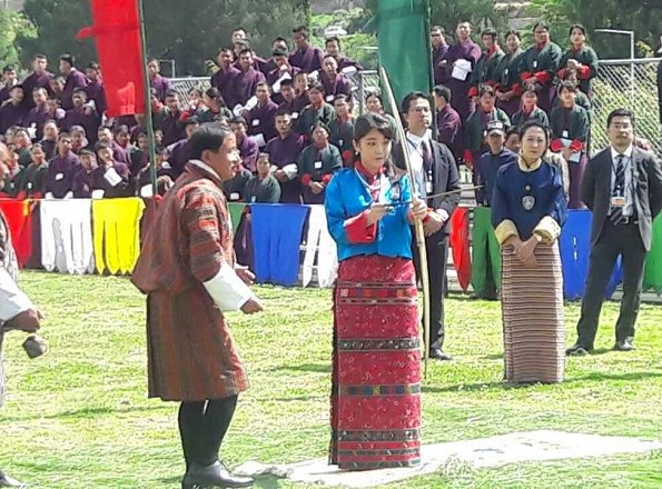 Princess Mako visited the National Textile Museum in the Bhutan capital Thimphu. Princess Mako at Changlingmethang National Archery Ground