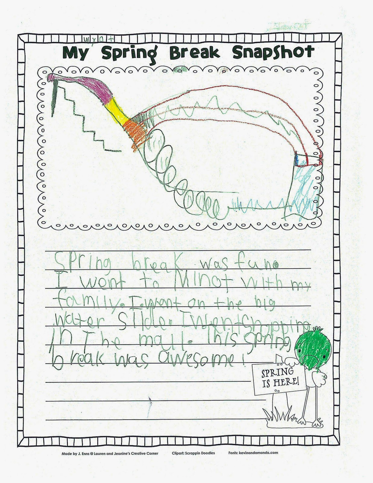 The Passionate Educator a blog by Mrs. Obach Spring Break Snapshot!