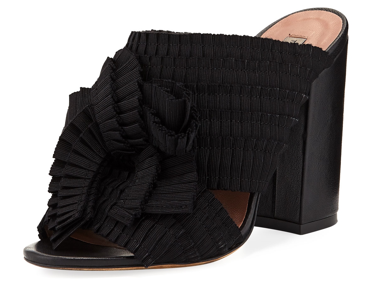 Shoe of the Day | Tabitha Simmons Beau Pleated Heel Mule Sandals ...