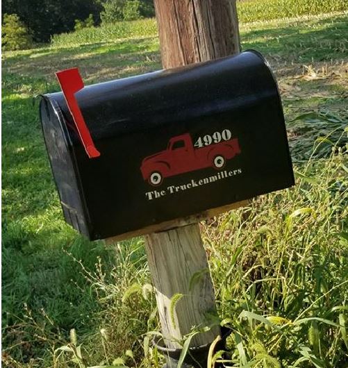 Old Truck Mailbox Decal