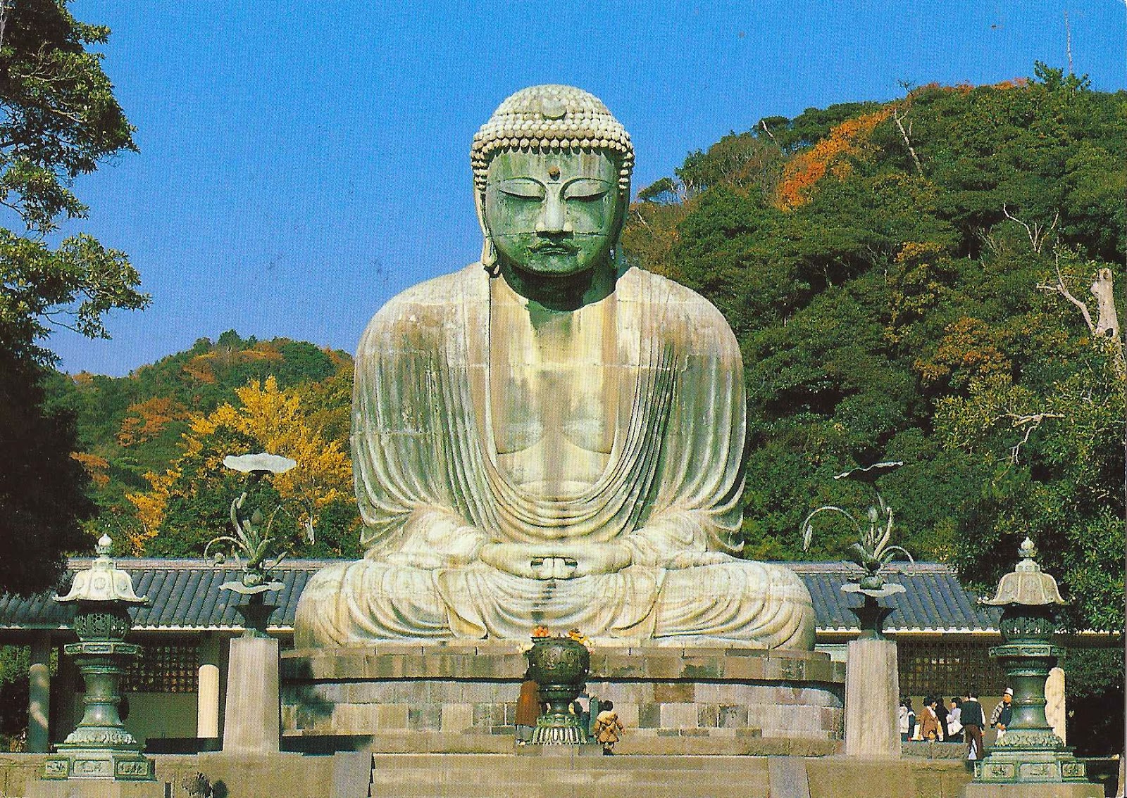 A Journey of Postcards The giant Buddha of Kamakura Japan