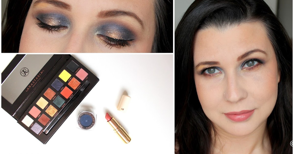 Makeup │Intense Smokey Look in Navy Blue and Gold [Monday Shadow ...