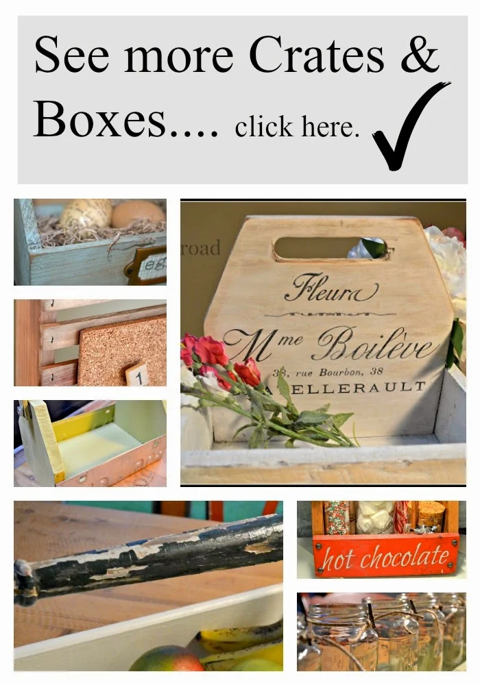 collage of wooden crates