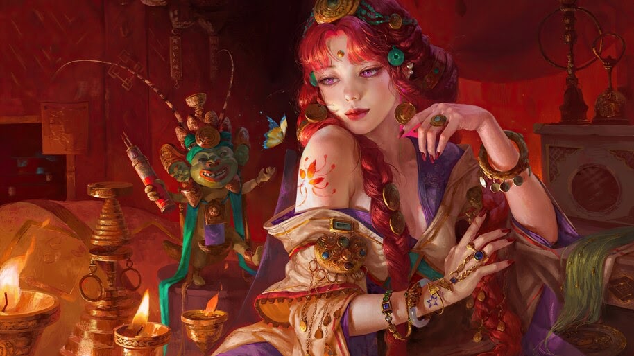 Fantasy, Girl, Beautiful, Art, 4K, #6.727