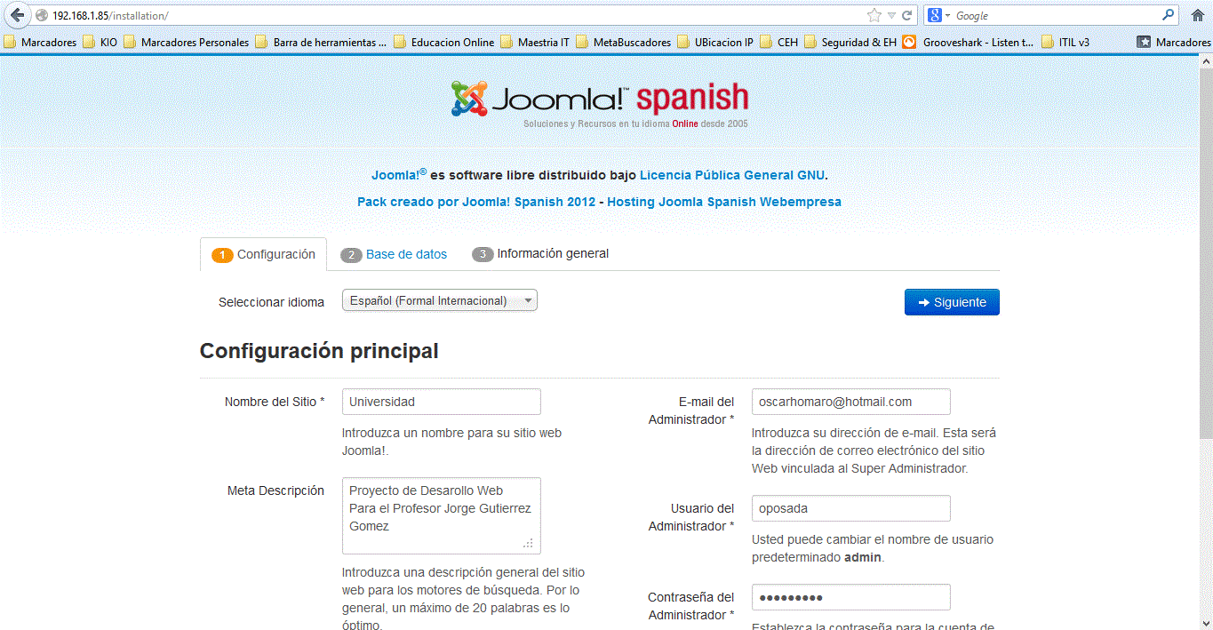 Tecnología de Información Instalacion de Ubuntu Server + LAMP y Joomla
