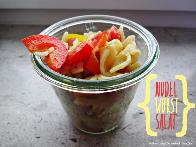 ButterfliesEatReadLove: [Delicious Birthday Dinner] Nudel-Wurst-Salat ...