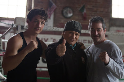 Vinny Pazienza and Miles Teller on the set of Bleed for This (7)
