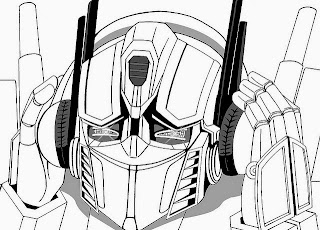 Coloring Pages transformers Optimus Prime printable