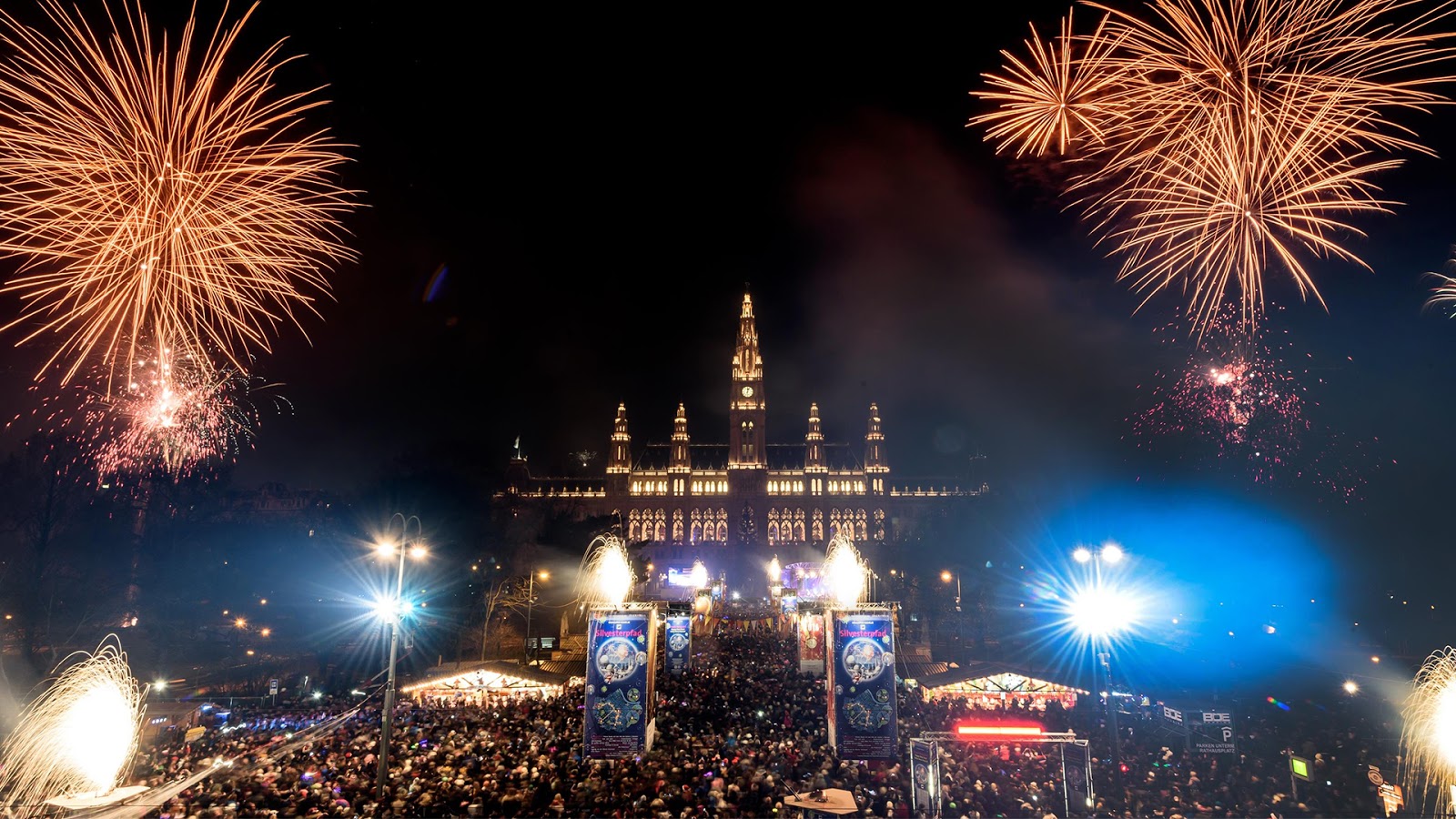 New Year's Eve 2018 and Fireworks Vienna, Austria