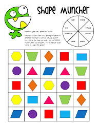 shape activities shapes math geometry grade games stations chapter 2nd fun 2d 3d muncher pattern teaching preschool spinner blocks block
