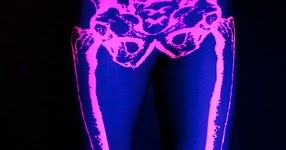 Cry Little Sister: THEME: Leg Bones Neon Pink Leggings by BlackMilk