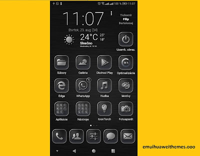 Huawei Themes : Black Gray theme for EMUI 8