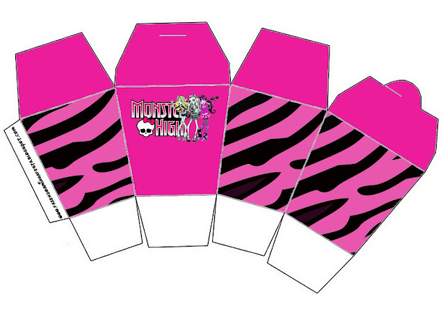 Monster High: Party Favor Boxes Free Printables. Monster High: Party Favor Boxes Free Printables.