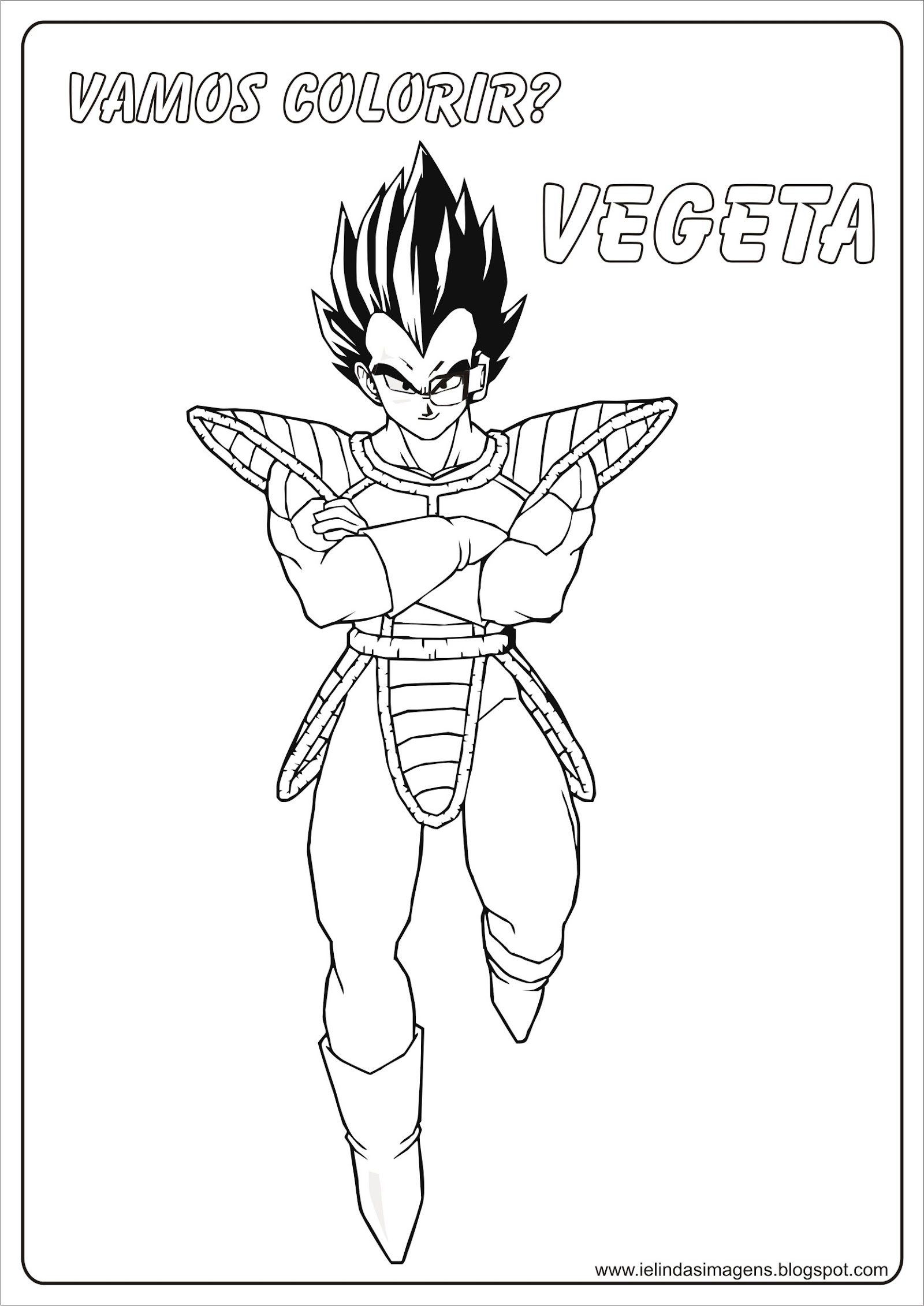 COMO DESENHAR O VEGETA DE DRAGON BALL Z