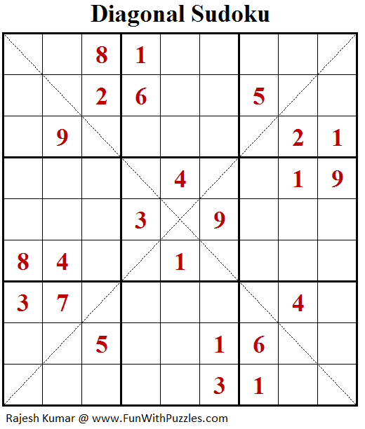 Diagonal Sudoku (Daily Sudoku League 182)